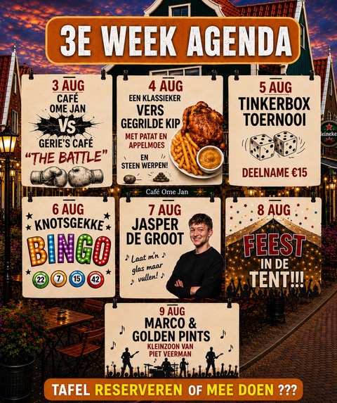 3e Week Agenda